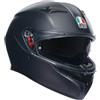 AGV - Casco K3 E2206 MPLK, Casco Moto da Uomo, Casco Integrale ECE con Assorbimento del Sudore, Spoiler, Prese d'Aria e Visiera Antigraffio Anti UV, con Predisposizione Interfono, Nero
