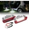 NSLUMO Luci LED Bianche/Rosse per Soglia Porta VW Golf MK5 MK6 T-iguan P-assat B6 B7 EOS S-haran J-etta Superb, Luce di Cortesia con Avviso Posteriore, CAN-Bus, Inclusi Cavi, 2 Pezzi
