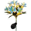 Generico a per Esterno | 7 Teste di Giglio Artificiale Decorazione Illuminante con Picchetto | Impermeabili per Esterno | per Giardino, Patio, Cortile, Matrimonio, Balcone, Passerella, Terrazza