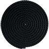 LOUIKAY Cordino Macrame, 15m x 10mm Filo in Cotone Naturale Corda Macrame Intrecciato Corda di Canapa per Fai-da-Te, Giardino, Decorazione Artigianale (Nero)