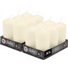 Hofer Candele Avorio a Colonna - 60 x 120 mm - Set di 12 Candele Decorative Cilindriche - Colore Avorio - Lunga Durata di 39 Ore - Cera Antigoccia - Non Profumate - Qualità RAL