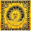 Seamar Copritutto Grande Sole Luna Copridivano, Copriletto Etnico 210x240cm 100% Cotone Telo Mare (Giallo)