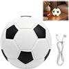TaimeiMao Lampada Calcio Bambino, Lampada da Comodino Ricaricabile, Luce Notturna in Silicone, Controllo Touch, Morbida Touch, Illuminazione d'Atmosfera per la Decorazione della Casa