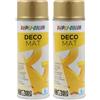 DUPLI-COLOR 193200 DECO MAT Bronzo oro 400 ml (Confezione da 2)