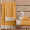 PETTI Artigiani Italiani - Asciugamani Bagno in 100% Spugna di Cotone, Set Asciugamani 1+1, 2 Pezzi 1 Asciugamano Viso e 1 Asciugamano Mani, Arancione