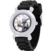 Star Wars The Mandalorian - Orologio analogico al quarzo con cinturino in silicone per insegnare l'ora ai bambini, Grigio/nero., moderno