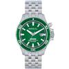 Breil, Collezione Manta P.R.O., Orologio Uomo, Cronografo Uomo in Acciaio, Movimento al Quarzo, Chiusura Diver Regolabile 14-21 cm, Fino a 6 Mesi di Carica, Resistente all'Acqua, Silver-Verde