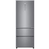 Haier 3D 70 Series 5 A4FE742CPJ - Frigorífico Combi, Tecnologia Antibacterias, Motor Inverter, Cajones Direct Access, Frío Instantaneo, My Zone, Zona Umidità, 70cm, 463L, Total No Frost, Clase E, Inox