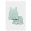 Tezenis Pigiama Corto Canotta Cotone Stampa Gelati Donna Verde