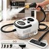 081 Store - Pulitore a Vapore 2500W Alta Pressione con 6 Livelli Di Regolazione, Serbatoio Grande da 1200ml, Vapore fino a 105°C, Kit Accessori Multifunzione per Pulizia Casa, Cucina, Bagno, Divani