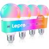Lepro B3 AI Lampadina Smart E27, 1521LM RGB&Luce Bianca Regolabile, 4pcs