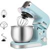 Kitchen in the box - Frullatore a terra, miscelatore elettrico piccolo da 3 l, frullatore portatile leggero a 6 velocità per l'uso quotidiano con frusta per uova, gancio per impasto, frusta piatta