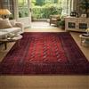 KeletiRug Tappeto Salotto Lavabile Antiscivolo 140x200cm, Pelo Corto Morbido e Adatto per Camera da Letto Ufficio, Lavatrice Sicuro Rosso Tradizionale