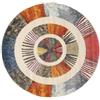 RugVista Going round, Tappeto, Ø 150 cm, Rotonda, Pelo medio, Soggiorno, Sala da pranzo, Camera letto, Cucina, Corridoio, Lavabile solo a secco, Multicolore
