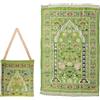 Abiyou Tappeto Di Preghiera Musulmana Islamica Per Ramadan, Giallo Verde, 110X70 Cm