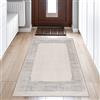 Teppich-Traum Elegante tappeto di design | lucido e di facile manutenzione | in blu e bianco, 80 x 150 cm
