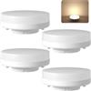 HCFEI GX53 - Lampadina LED da 6 W, 230 V, luce bianca calda, 2700 K, IP44, da incasso, senza lampeggiamento, 4 pezzi (confezione da 1)