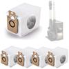 theoutlettablet Roboparts® Sacchetti di ricambio per aspirapolvere Cecotec Conga Rockstar 5500 Hurricane Station Flex/Pet Flex - Confezione da 4 pezzi, grande capacità