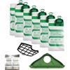 AMG Shop Online 6 Sacchetti folletto vk140/150 + 6 Profumi + 1 Griglia Motore + 1 Piastra con setole HD50 - in Tessuto MICROFIBRA A 5 STRATI - Alta Resistenza con Chiusura Antipolvere Ricambio per Aspirapolvere