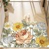 Odot Zerbino Antiscivolo, Zerbino Ingresso Esterno con Fondo in Gomma, Tappeto Luffa in PVC Interno Esterno, Tappeto Ingresso Interno Lavabile per Terrazza Corridoio (Forma del fiore E,60x90cm)