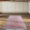Carpettex Tappeto Runner Rosa 80x150 cm Tappeto Lavabile a Pelo Corto, Antiscivolo e Morbido, Design Monocromatico Moderno per Camera da Letto, Cucina e Corridoio