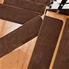 Obliqwin Tappetino Autoadesivo per Scale - 10 pezzi Long Tappetini Luminosi Antiscivolo Per Scale Tappetino per Scale Protezione Interne In Gradini Legno per Bambini Anziani e Animali