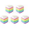 WMFASBAG Sacca di Sorriso Arcobaleno Giochi Squeezies,5 Pezzi Morbidi e Carini per Scrivania, Giocattoli a Risposta Lenta con Texture Sensoriale, Regali di Pasqua,Favori per Feste Palline Antistress