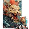 SYUNFEI Onda giapponese del drago Puzzle da 1000 pezzi per adolescenti Giocattolo educativo antistress Ogni pezzo è unico - Gioco divertente e stimolante per tutta la famiglia 75x50cm
