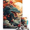 SYUNFEI Arte giapponese del drago puzzle 1000 pezzi per adulti Aiuta il cervello ad allenare i giocattoli che creano dipendenza per coltivare la pazienza decorazione murale 75x50cm