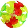 ICDKOYK Giocattolo con ventosa Palline colorate con ventosa Gioco interattivo divertente in PVC premium per bambini che rendono più attraenti e affascinanti. La sfera della ha un diametro di circa