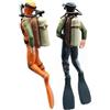 HDouii 2 pezzi subacqueo con tubo ARA Steve Squid Fish Tank Action Figure Subacquei, modello in scala animali marini subacquei nuotatori subacquei