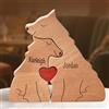 Smile lab Puzzle Personalizzato in Legno Famiglia Festa Della Mamma Idee Regalo Puzzle con Nomi Regalo Donna Uomo Compleanno Natale Anniversario Decorazioni Casa (Lupo)