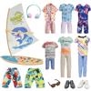 Carreuty 20 vestiti per bambole compatibili con bambole Ken, tra cui 6 top a maniche corte 1 camicia 2 pantaloni 6 pantaloncini 1 barca a vela 1 cuffie 1 occhiali 2 scarpe per bambole da 30,5 cm