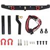 RiToEasysports Paraurti Posteriore per Auto RC, Barra Protettiva per Paraurti Posteriore in Metallo con Fibbia per Rimorchio con Luci a LED per Auto SCX10II 90046 RC Accessori per Modelli di Auto