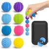 Zaztytoy 8 palline magnetiche fidget in silicone con scatola portaoggetti, da premere, afferrare, ruotare e collegare per brevi pause rilassanti, ideali per ufficio e uso quotidiano (Blu)