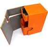 docsmagic.de Premium Magnetic Tray Box (80) Orange + Deck Divider - MTG - PKM - YGO - Porta Mazzo
