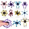 SUBRINGE Fidget Spinners Trasmissibile, Robot Fidget Spinner, Giocattolo Sensoriale Anti-Stress DIY, Finger Spinner Meccanico Deformabile per Bambini Adulti (6 Pezzi)