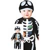 FIESTAS GUIRCA Costume da Scheletro Boo per Neonato - Grazioso Costume a Tutina da Scheletro per Bambini - Età 12-18 Mesi