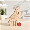 Smile lab Puzzle Personalizzato in Legno Famiglia Festa Della Mamma Idee Regalo Puzzle con Nomi Regalo Donna Uomo Compleanno Natale Anniversario Decorazioni Casa (Giraffa)