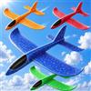 PATRICHOR 4 Pezzi 44CM Aereo Polistirolo Bambini, Aereo Giocattolo Giochi Bambino 3 4 5 6 7 8 Anni Regalo, Aliante Aeroplano Schiuma Regalo Natale, Giocattolo Grande Giochi Giardino Esterno