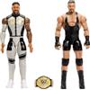 Mattel WWE Main Event - Jey Uso vs Bron Breakker Series 25, set Showdown da collezione con 2 personaggi snodati e accessori del ring e tecnologia TrueFX inclusi, 6+ anni, JHJ57