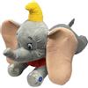 CARTOON Peluche Dumbo Disney 20 cm Sonoro con Musica e Rullo di Tamburi 100% Fibra Riciclata Gioco Sicuro Conforme CE 1+ Anni Pupazzo Interattivo in Posizione Volo Idea Regalo