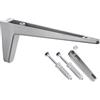 Gedotec PinoCCHIONE - Mensola da parete in metallo - Nero Anodizzato | Supporto per scaffalatura resistente | Supporti per ripiani con portata fino a 80 kg | Supporto per scaffali | 1 Pezzo