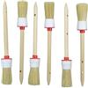 Rotix 93023 Set di 6 pennelli ad anello, diametro di 30 mm, misura 6, pennello rotondo per verniciatura, setole chiare
