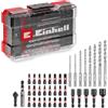 Einhell Set di accessori originali Einhell M-CASE da 39 pezzi resistenti agli urti (punte da 25 mm, punte da trapano in metallo, portapunte da 60 mm, chiave a bussola, svasatore, inclusa scatola di custodia)