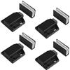 UFURMATE Chiusure magnetiche per porte in vetro, set da 4 pezzi, con apertura a pressione, regolabili, senza cornice, chiusura magnetica a tocco con morsetto per armadio, adatte per porte in vetro