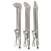 FALON TECH ft FALON-TECH Set di pinze di presa extra lunghe | set di pinze adesive | dritte 370 mm | curve 45° 360 mm | curvate 90° 340 mm | forza di serraggio regolabile | morsetto in metallo