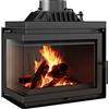 KRATKI Inserto camino SIMPLE, vetratura laterale, porta con battuta a sinistra o a destra, dimensioni in cm: H70,1 x L60 x P36 cm, potenza termica nominale 8 kW, classe di efficienza energetica A