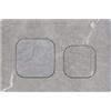 Mendorio Placca di Comando WC Compatibile con Geberit Duofix Sigma, Delta e Basic, Ricambio con Set di Barre di Spinta e Telaio di Montaggio per UP300 & UP320, 245 x 164 mm(Grigio chiaro-Y8-B)