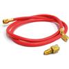 3S SuperSamaStore Tubo Flessibile da 1/4'' con Raccordo Ridotto 1/4 Maschio x 5/16 Femmina, Frusta per Ricarica Gas Refrigerante R22 - R407 - R134A - R410A, 150 Cm, Rosso